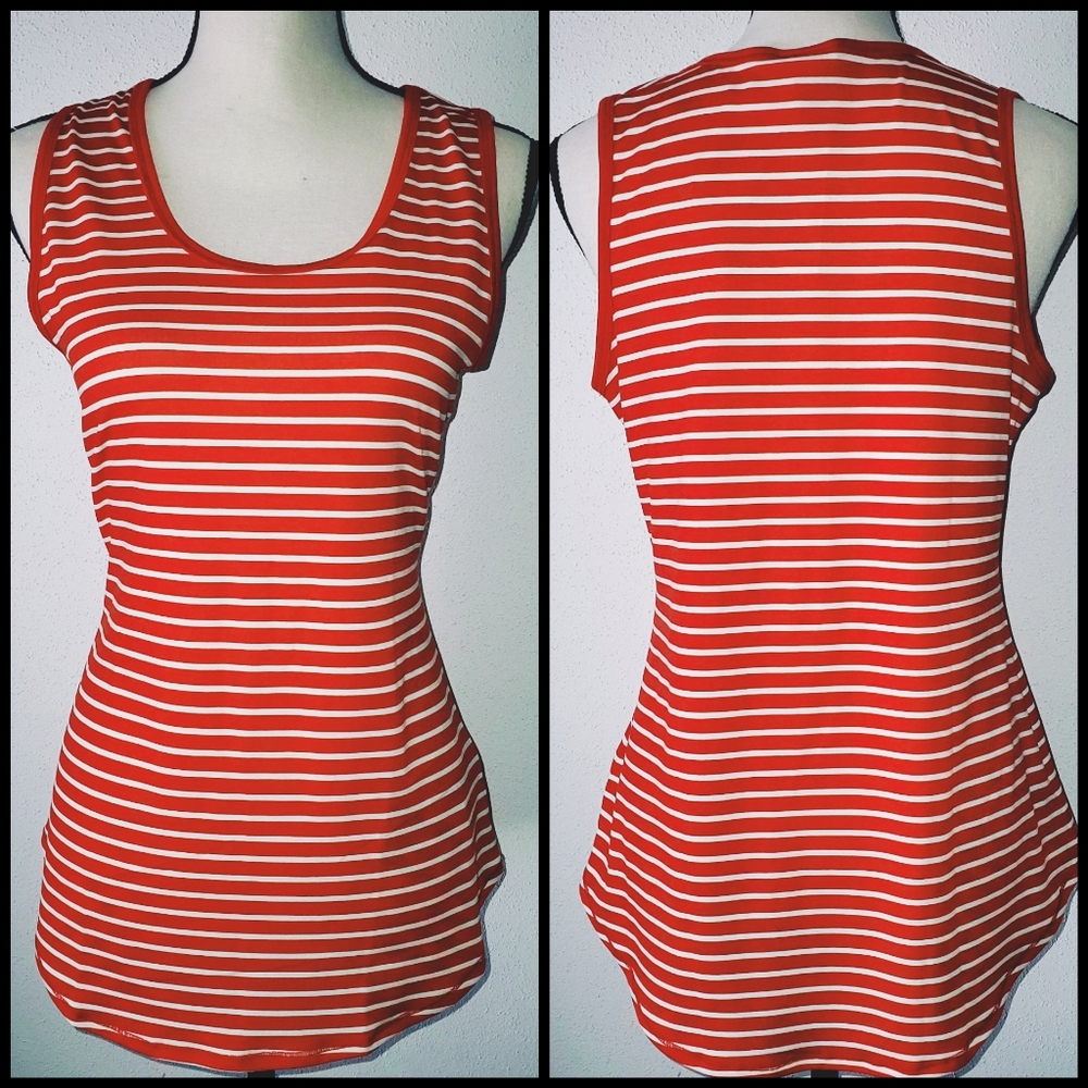 NWT LuLaRoe Red & White Striped Perfect Tank